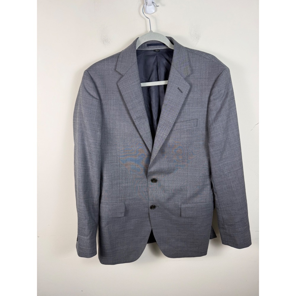 J.Crew Ludlow Slim Fit Suit Jacket Grey Wool Blend Blazer 40R Mens 2 Button